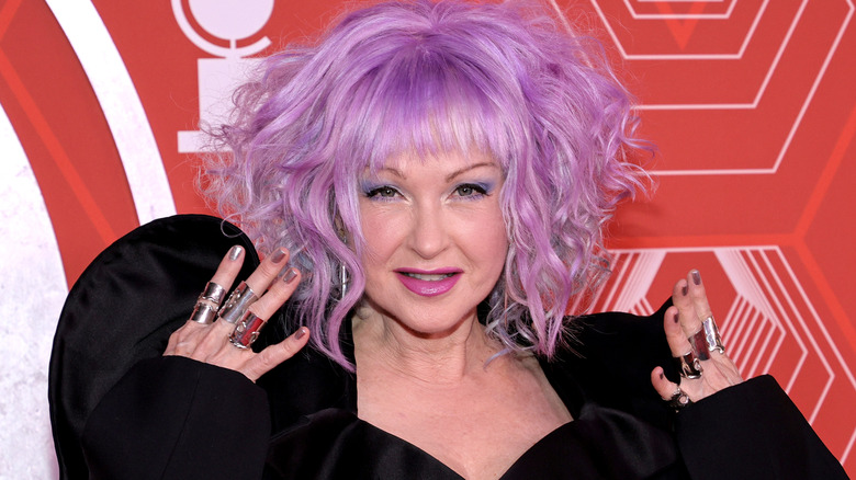 Cindy Lauper purple hair