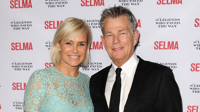 Yolanda Hadid and David Foster smiling