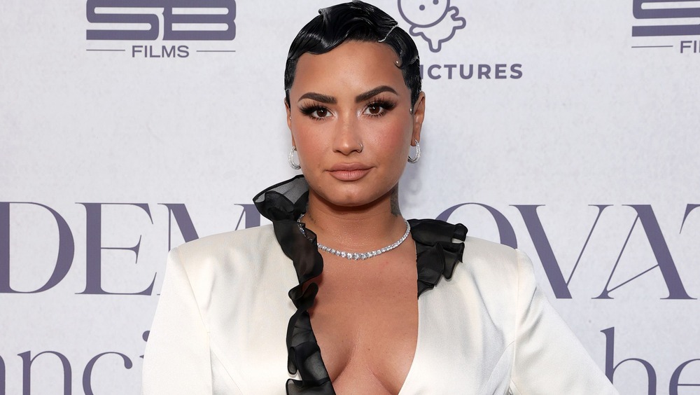 Demi Lovato attending an event for her docu-series