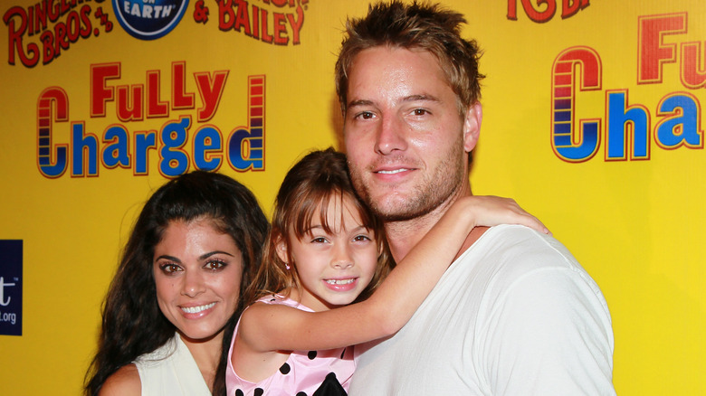 Justin Hartley and Lindsay Korman-Hartley with daughter Isabella