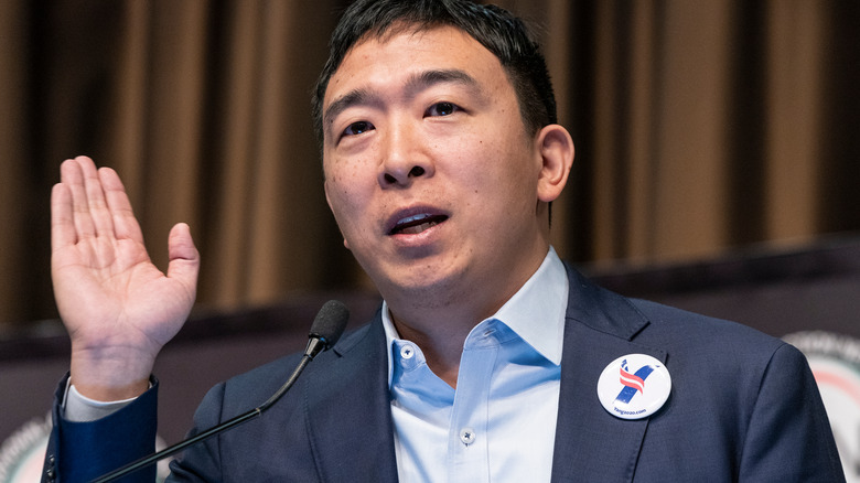 Andrew Yang speaking