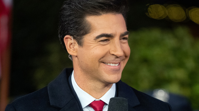 Jesse Watters at the 2021 Fox News Christmas tree lighting