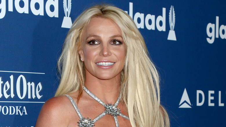 Britney Spears smiles on red carpet