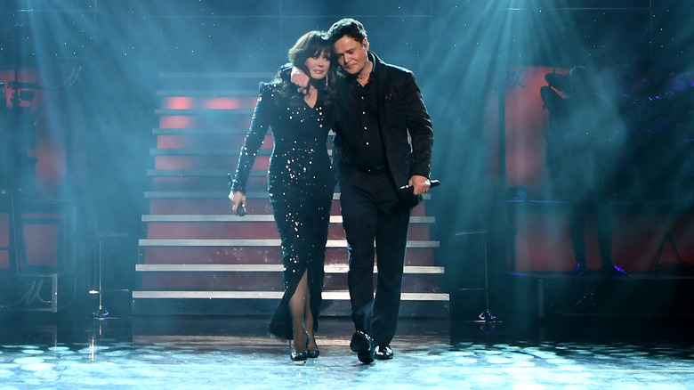 Marie and Donnie Osmond onstage