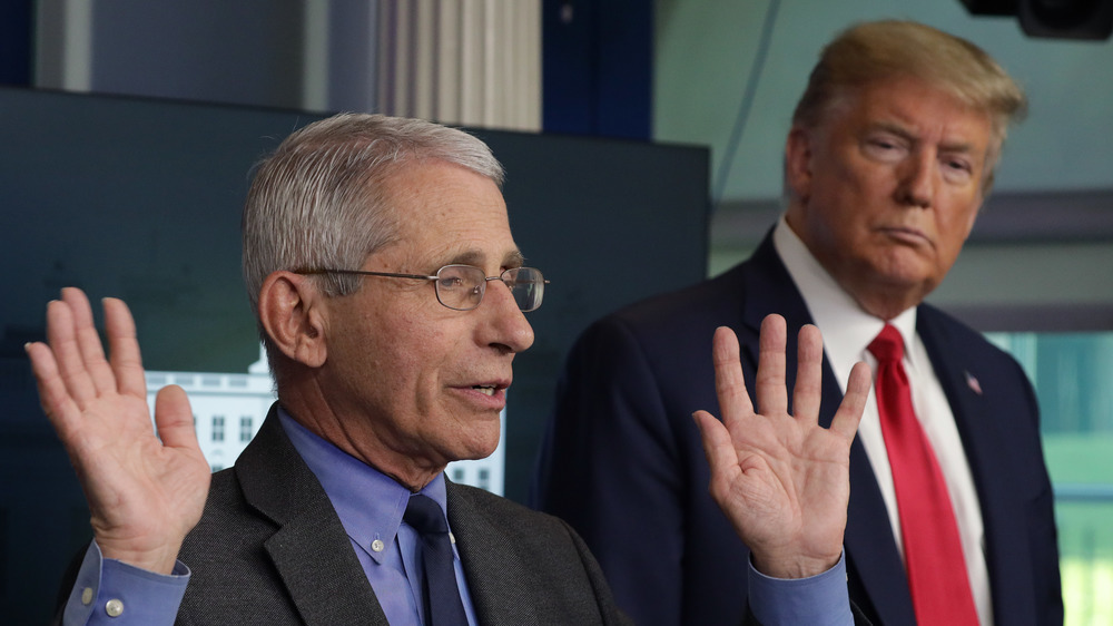 Anthony Fauci and Donald Trump