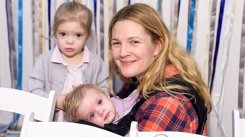 Drew Barrymore with her two girls