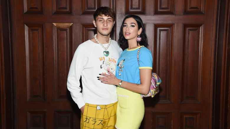 Dua Lipa and Anwar Hadid posing