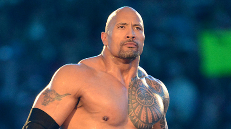 Dwayne 'The Rock' Johnson wrestling