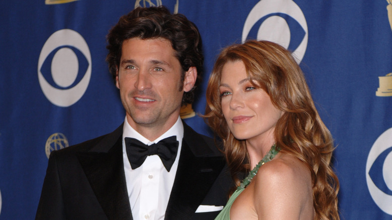 Patrick Dempsey and Ellen Pompeo pose on the red carpet