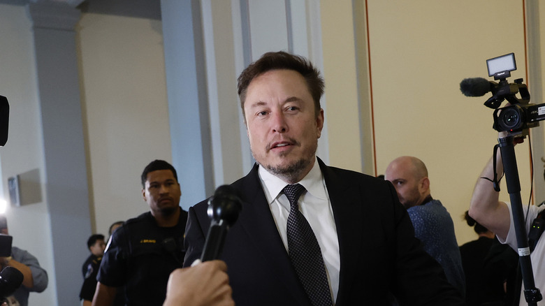 Elon Musk being interviewed