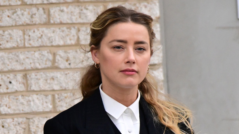 Amber Heard arriving at court