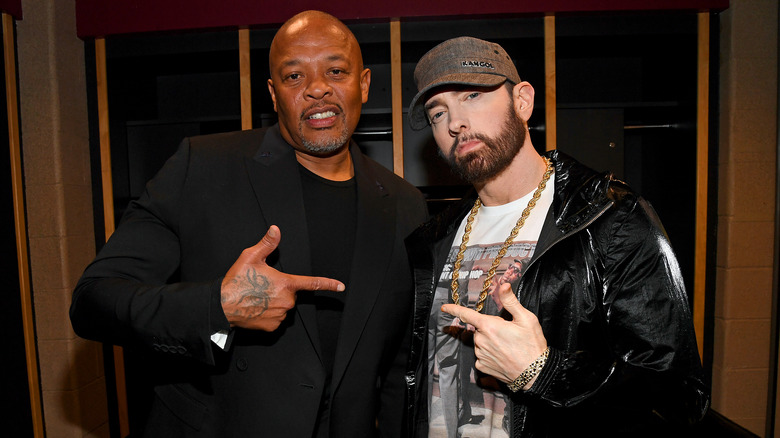 Dr. Dre with Eminem backstage