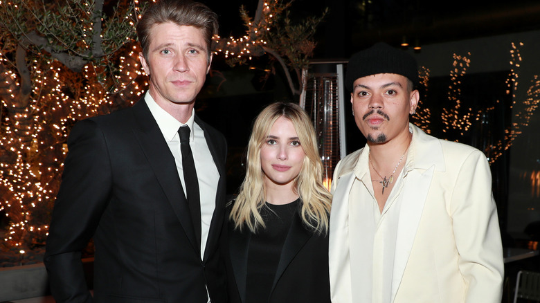 Garrett Hedlund and Emma Roberts smiling