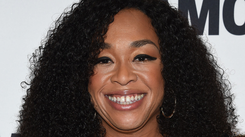 Shonda Rhimes smiles on the red carpet