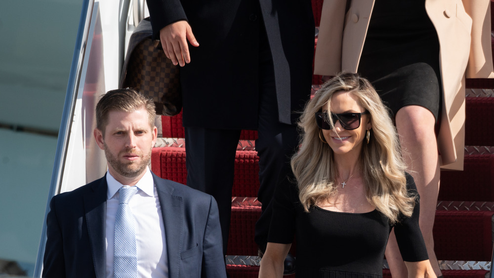 Eric and Lara Trump exiting Air Force One