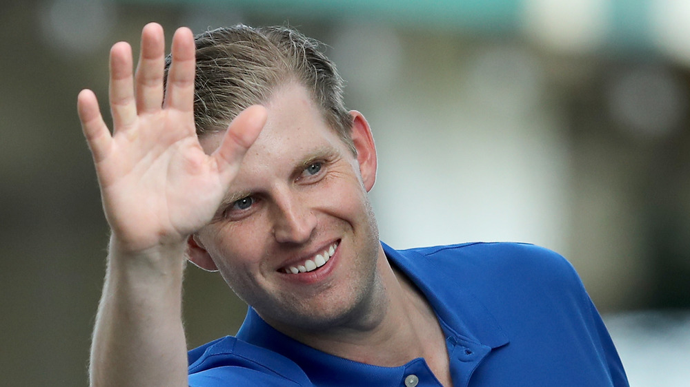 Eric Trump waving