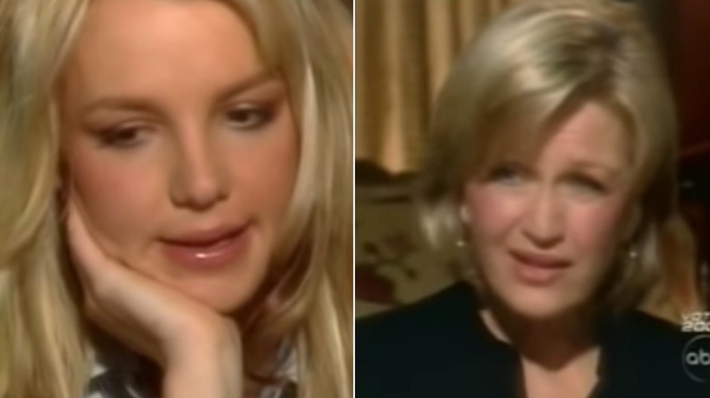 Britney Spears being interviewed by Diane Sawyer