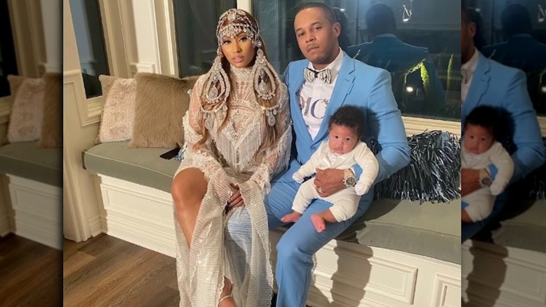 Nicki Minaj with husband Kenneth Petty and their son