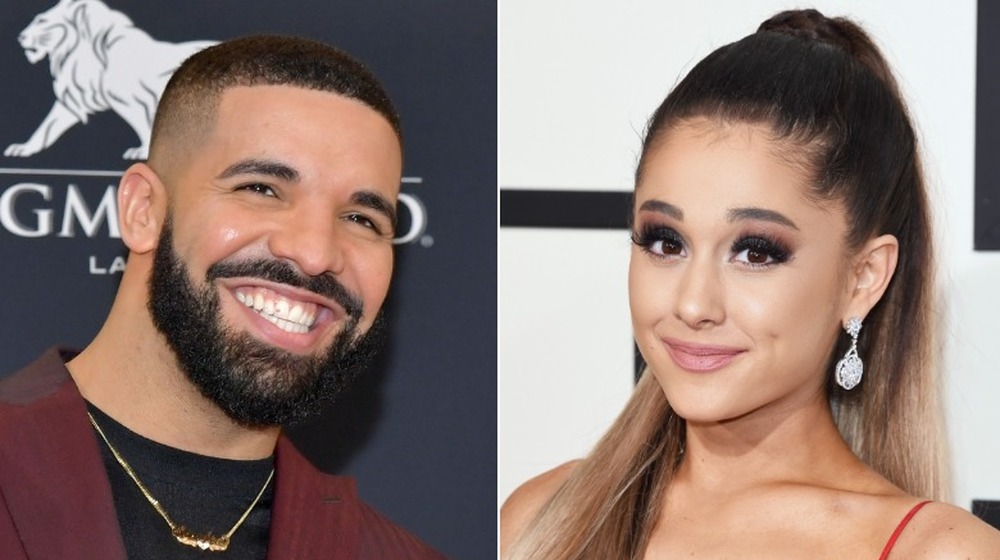 Drake and Ariana Grande smiling