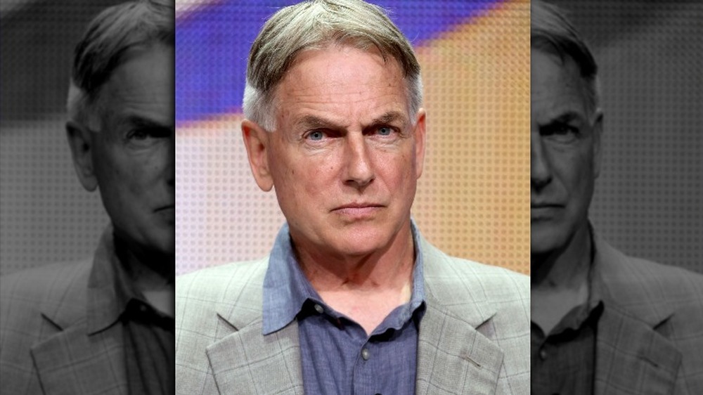 Mark Harmon from NCIS frowning