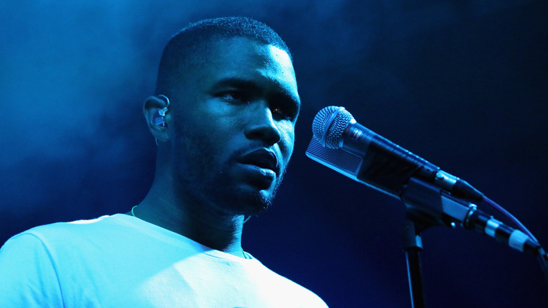 Frank Ocean infront of a microphone