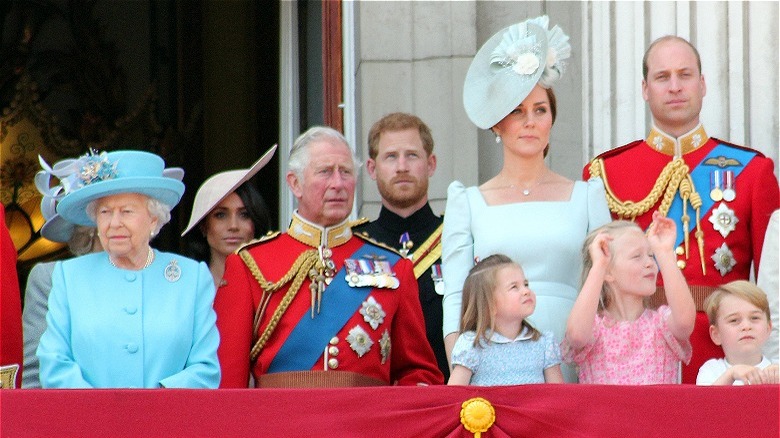 Queen Elizabeth with her family