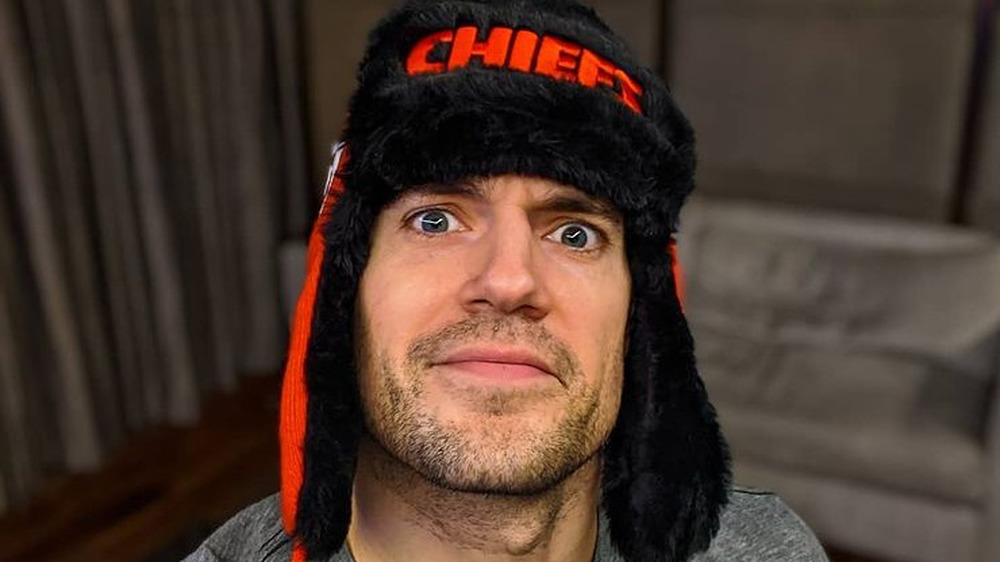 Henry Cavill's selfie in a Chiefs hat