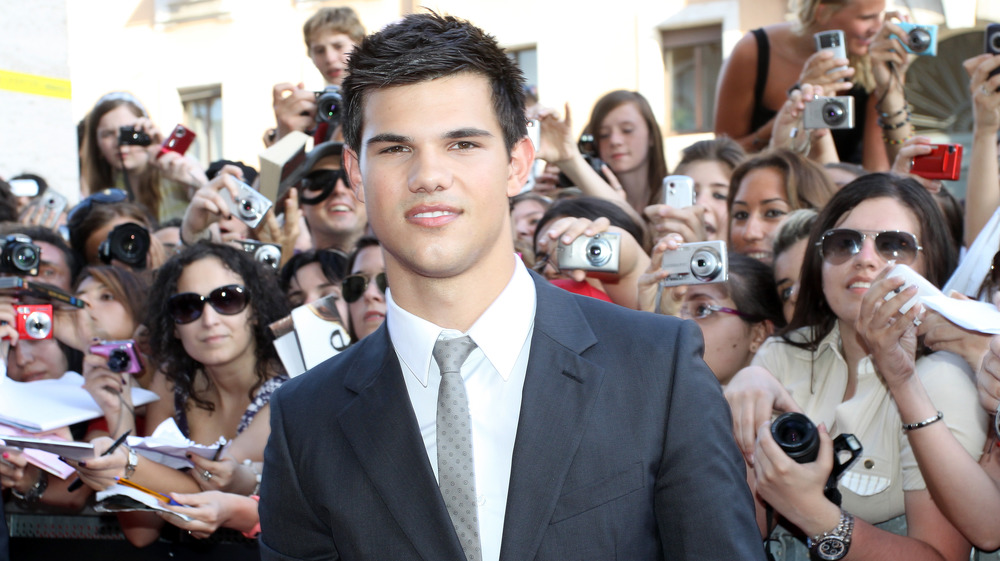 Taylor Lautner at a premiere