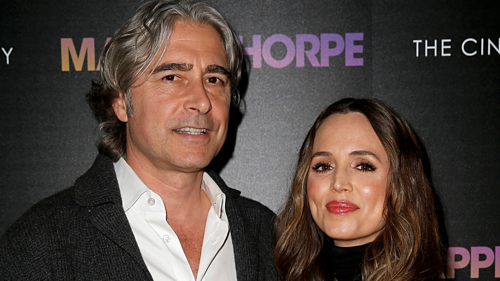 Peter Palandjian and Eliza Dushku, posing arm in arm at the Mapplethorpe premiere