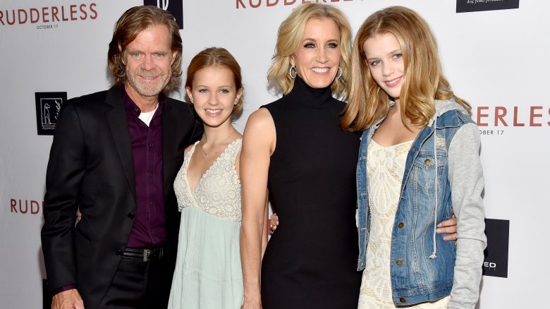 William H. Macy, Felicity Huffman, their daughters