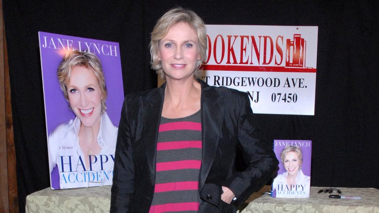 Jane Lynch with her book Happy Accidents