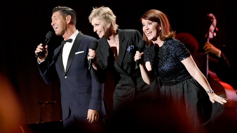 Jane Lynch with Kate Flannery and Tim Davis