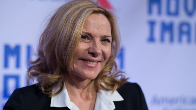 Kim Cattrall smiling