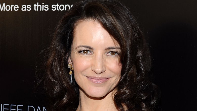 Kristin Davis grinning