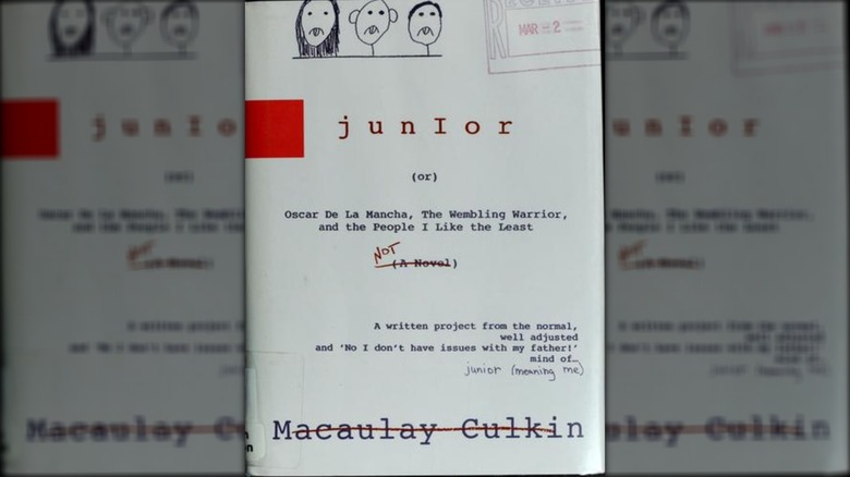 The cover of Macaulay Culkin's semi-autobiographical novel Junior