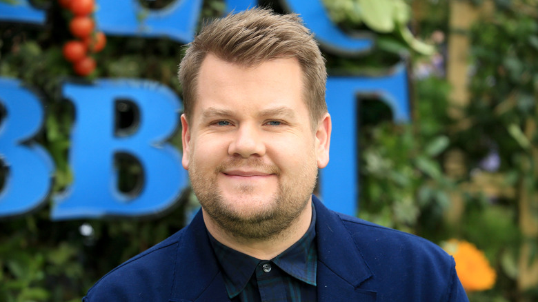 James Corden smiling at 2018 film premiere 