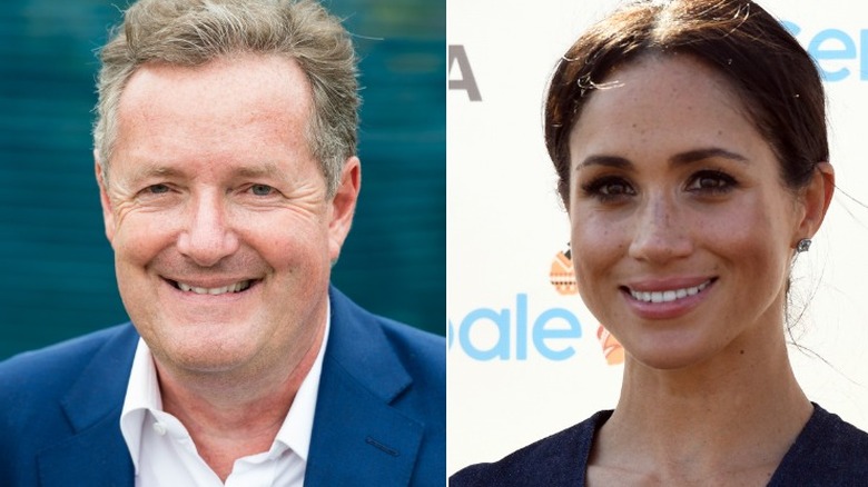 Piers Morgan and Meghan Markle smiling