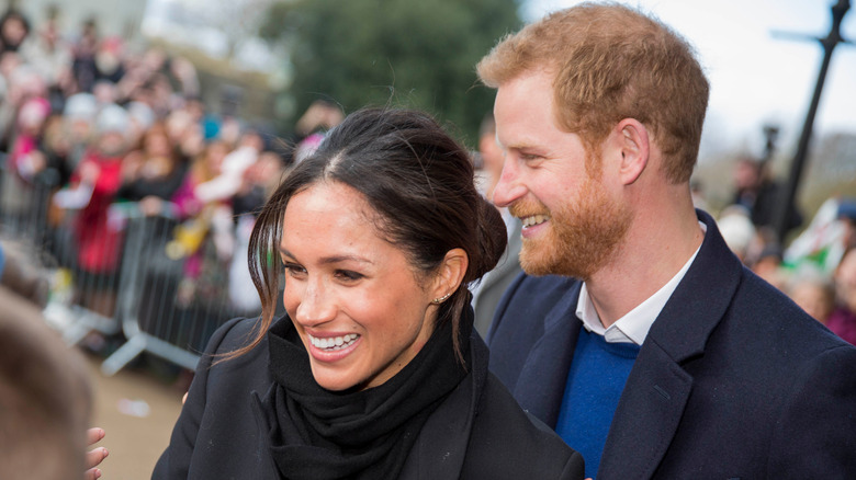 Meghan Markle and Prince Harry smiling