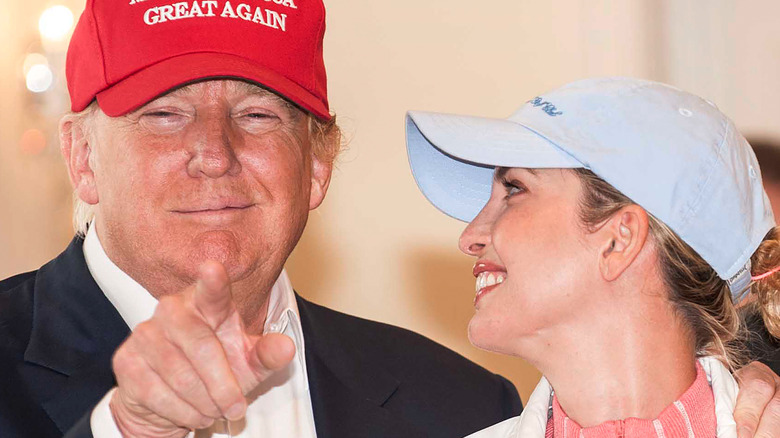 Donald Trump and Ivanka Trump smiling