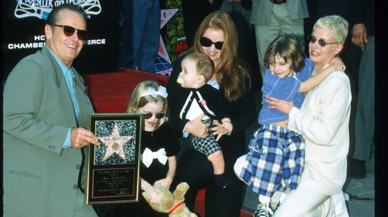 Jack Nicholson, Rebecca Broussard, and their children