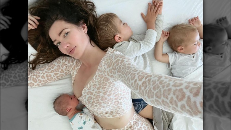 Jacqueline MacInnes Wood with her three sons