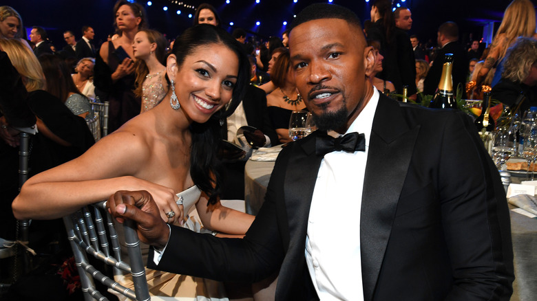 Corinne and Jamie Foxx smiling