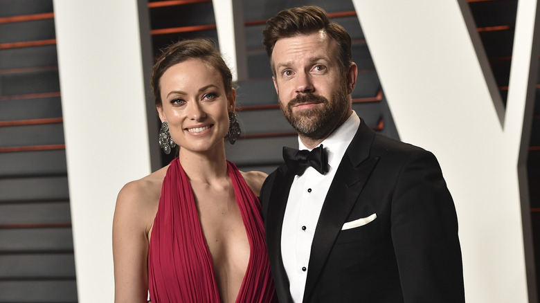 Jason Sudeikis and Olivia Wilde smiling