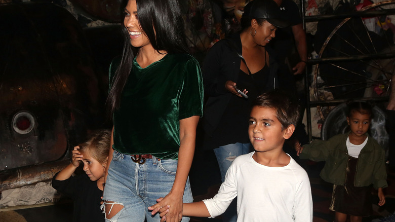 Kourtney Kardashian and her son Mason Disick