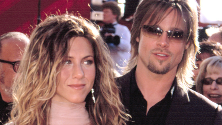 Jennifer Aniston and Brad Pitt in the red carpet