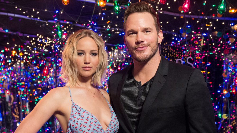 Actors Jennifer Lawrence (L) and Chris Pratt attend 'photo call for Columbia Pictures' 'Passengers' at Four Seasons Hotel Los Angeles