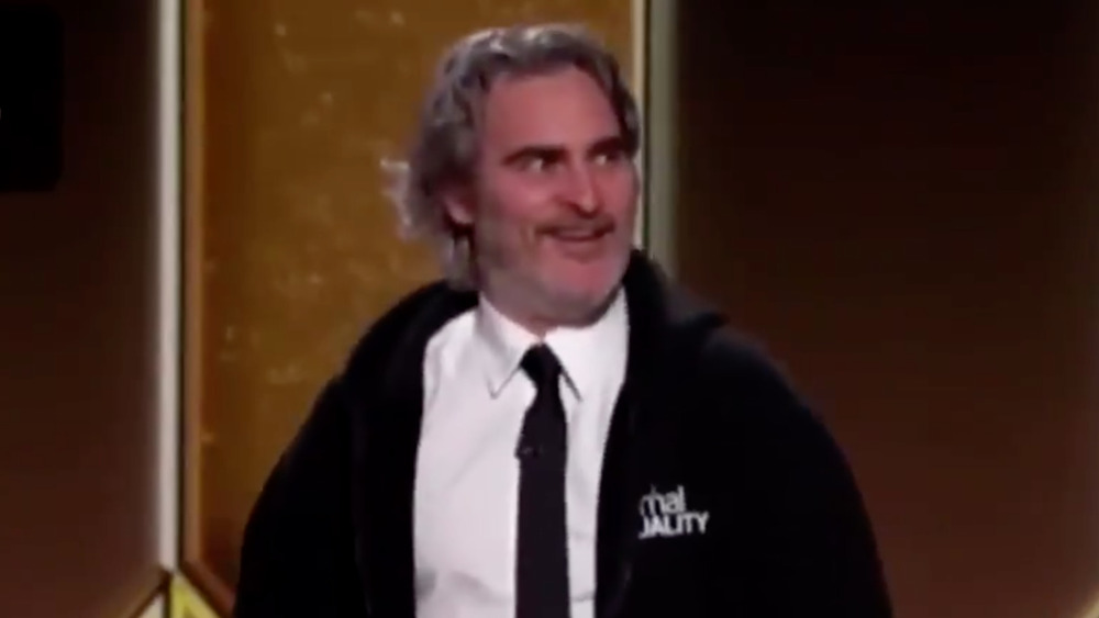 Joaquin Phoenix at the 2021 Golden Globes