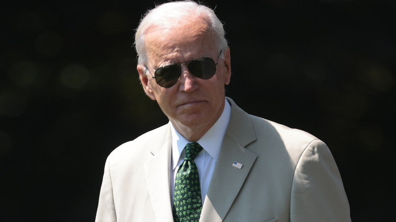 Joe Biden in a tan suit