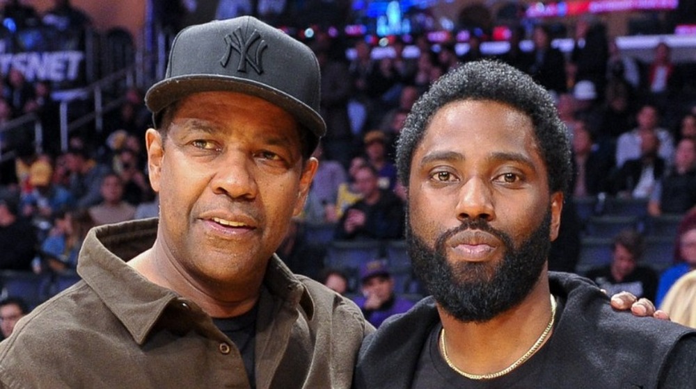 Denzel Washington and son John David Washington posing together