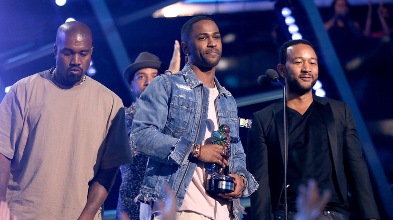 Kanye West, Big Sean and John Legend in 2015